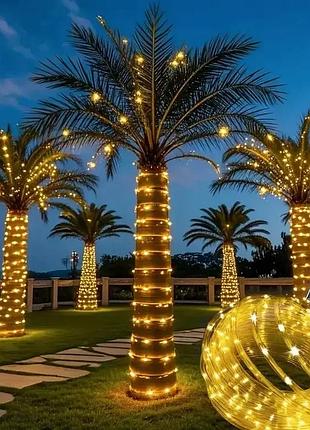 Светодиодная гирлянда "трубка" 10 м 100 led, теплый белый