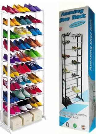 Полка для обуви amazing shoe rack на 30 пар