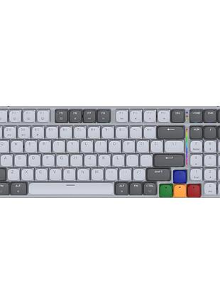 Клавиатура игровая беспроводная fantech maxfit air99 mk916 brown switch цвет серый