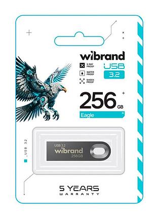 Usb флэш-накопитель 3.2 wibrand 256gb eagle gen1 цвет серый