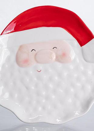 Блюдо сервировочное новогоднее santa claus 27×21 (см) из фарфора cr-1-32