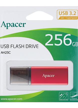Usb флеш-накопичувач 3.2 apacer ah25b 256gb колір червоний