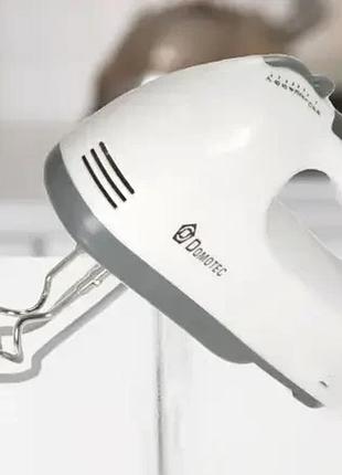 Ручной кухонный миксер 7 скоростей 4 насадки domotec r-6633b