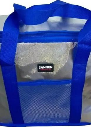 Туристическая термосумка warm bag mc-1059 на 25 л для продуктов и напитков 37×20×34 см синяя