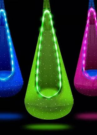 Подвесное кресло-груша с led подсветкой