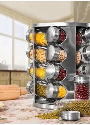 Карусель для спецій spice carousel 16 відсіків. контейнери для спецій