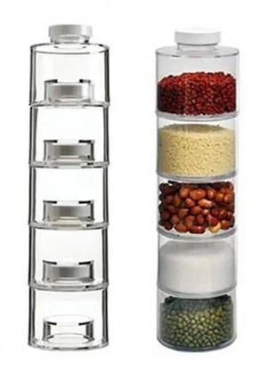 Набор баночек для специй spice tower carousel