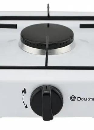 Плита газовая настольная газовый таганок domotec ms 6601 белая