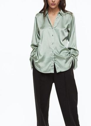 Атласна, сатинова блузка zara