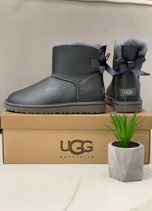 Ugg bailey bow в сером цвете с бантом1 фото