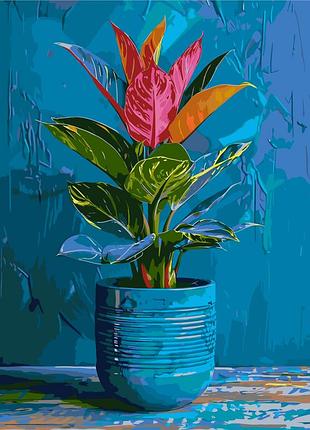 Картина по номерам тропический цветок lw 3535