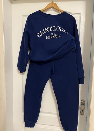 Жіночий утеплений костюм, світшот оверсайз штани звужені, дуже теплий та зручний!