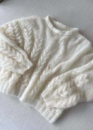 Базовий светр оверсайз з косами