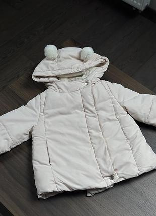 Пуховик zara 9-12міс