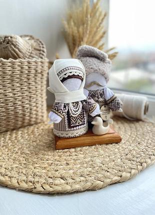 Багач і зерновушка, крупʼяничка, мотанка, лялька мотанка, мотанки, обереги, сувеніри, український сувенір, подарунок