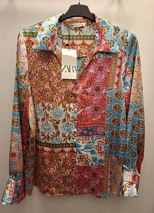 Новая блуза в стиле печворк zara