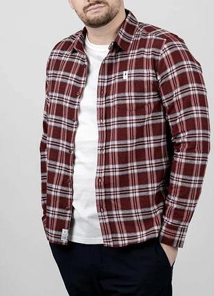 Шикарна сорочка nikin tree planter checked cotton flannel shirt red/white