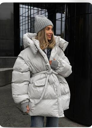 Пуфер-трансформер, one size, водонепронекний, світло-сірий