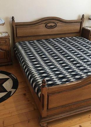 Одеяло из овечьей шерсти 200*220 двухслойная