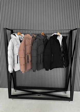 Пуховик чоловічий чорний, сірий, коричневий, графіт