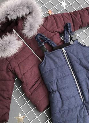 Зимовий комплекти з мембраною пропиткою водовідштовхуючий куртка та штани2 фото