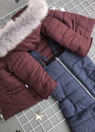 Зимовий комплекти з мембраною пропиткою водовідштовхуючий куртка та штани7 фото