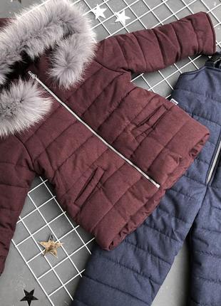 Зимовий комплекти з мембраною пропиткою водовідштовхуючий куртка та штани8 фото