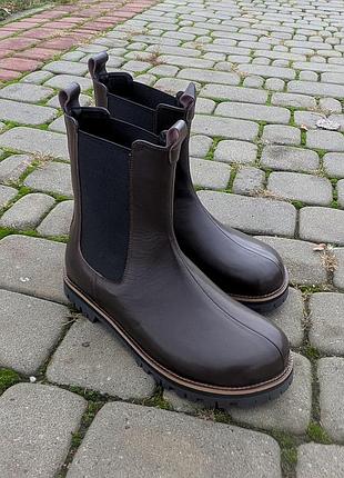 Челсі коричневі натуральна шкіра демісезон анатомічні жіночі