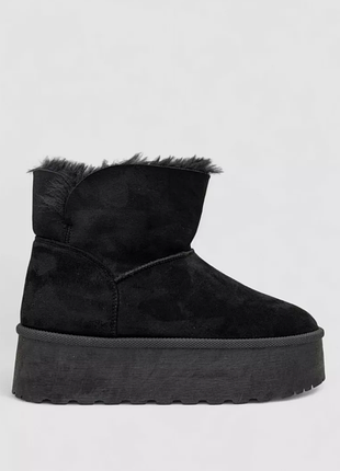 Угги женские на меху, цвет черный