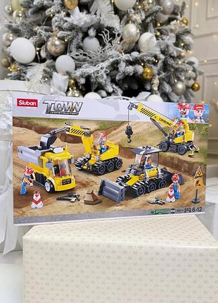 Конструктор будівельна техніка екскаватор підйомний кран🚜