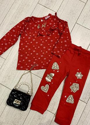 Костюм на дівчинку 1,5-2 роки в новорічному стилі і в принт  сніжинки