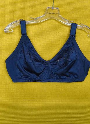 🔥🔥🔥 невероятно шикарный комфортный темно-синий хлопковый бюстгальтер без косточек