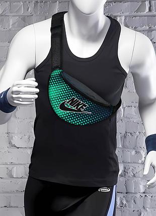 Сумка-бананка nike чоловіча/жіноча спортивна 32×16 см з розширювачем поясна сумка або сумка через плече (3734)