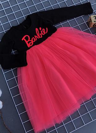 Сукня для принцеси з друком барбі з пишним фатіном