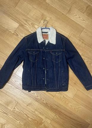 Джинсова куртка на хутрі levi’s чоловіча оригінал