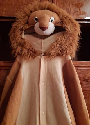 Мужской флисовый карнавальный кигуруми костюм льва от wicked costumes шотландии