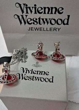 Vivienne westwood кулон, подвеска + серьги