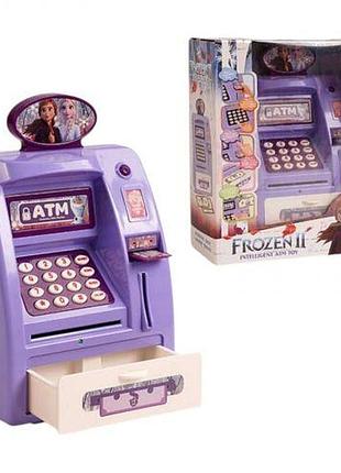 Дитячий сейф скарбничка “банкомат”, фіолетовий, звук