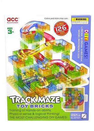 Конструктор (трек с шариком, 126 дет., кор.23,8*4,8*18,3 см)