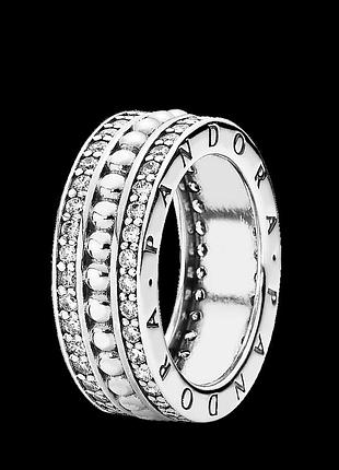 Серебряное кольцо pandora 190962cz 54