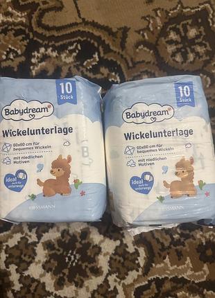 Пелюшки дитячі babydream 60x60см 10шт німеччина
