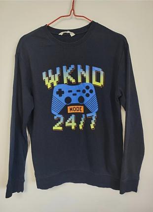 Толстовка кофта чоловіча синя h&m man, розмір s.