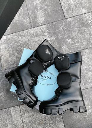 Женские ботинки prada high boot pouch