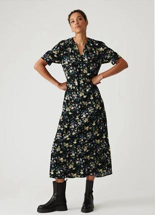 Летнее платье в цветочный принт женское m&s m