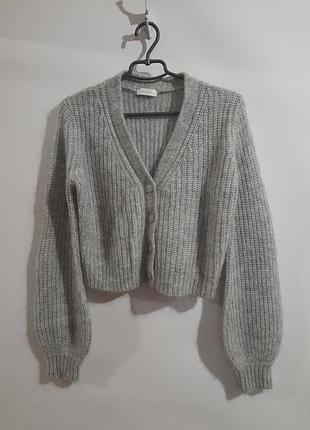 Жіноча в'язана кофта кардіган kookaї мохер вовна