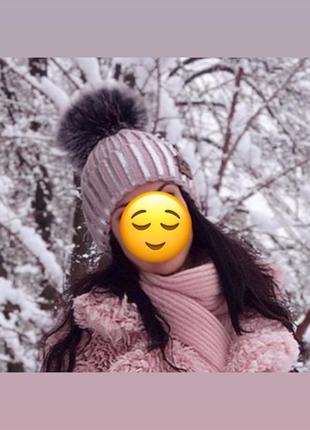 Шапка тепла зимова на флісі і вовни