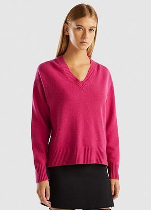 Свитер женский из шерсти мериноса united colors of benetton, размер s