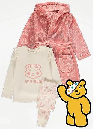Набір піжама +халат на дівчинку 2-3 роки (р.92/98) від george