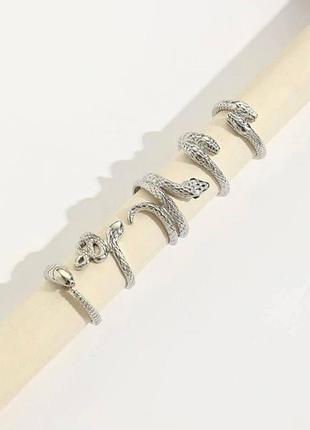 Кольца змея аксесуари біжутерія сріблясті обручки