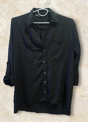 Черная рубашка/блуза primark